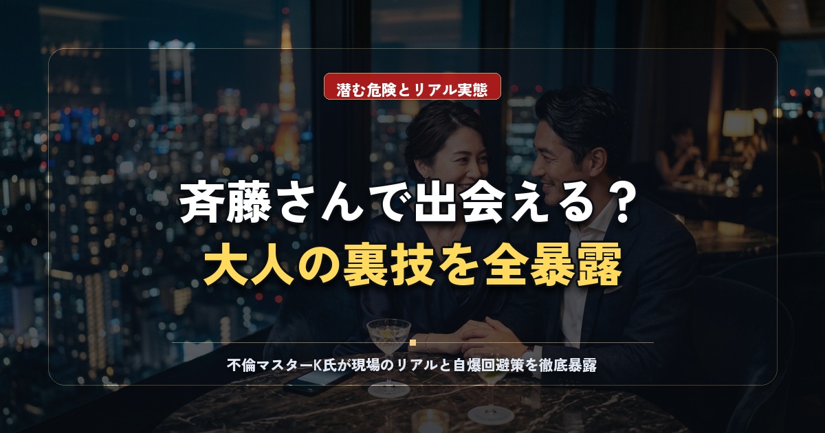 斉藤さんアプリの女は出会える？実態と危険性・大人の裏技を暴露