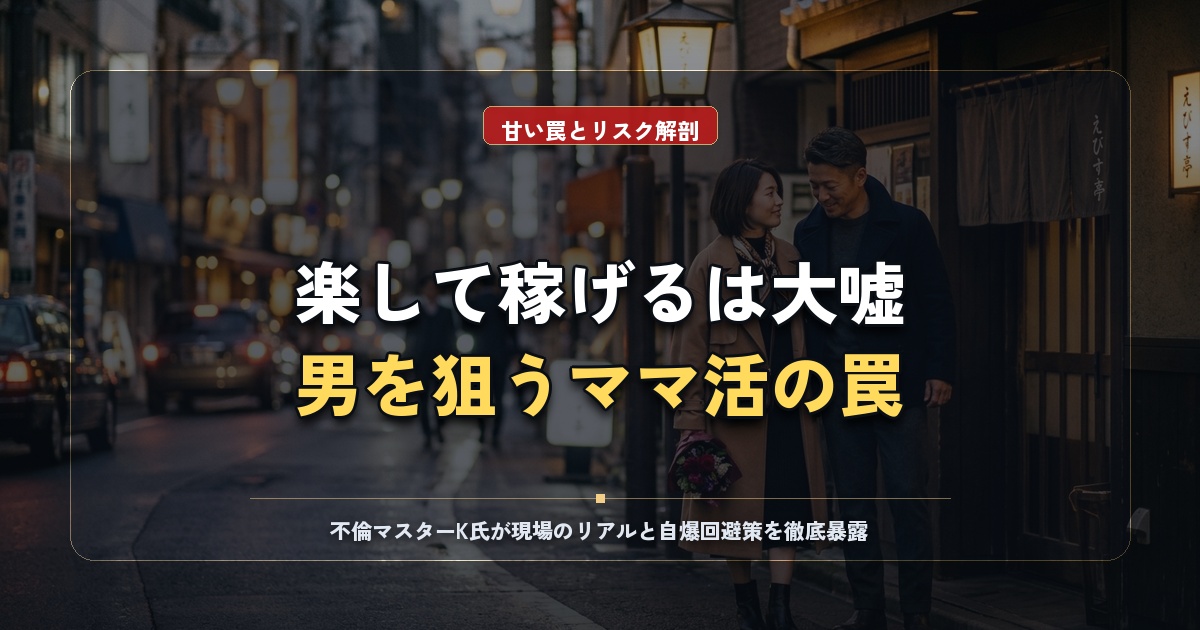 ママ活って何？実態と罠を暴露！男が知るべき大人の真実