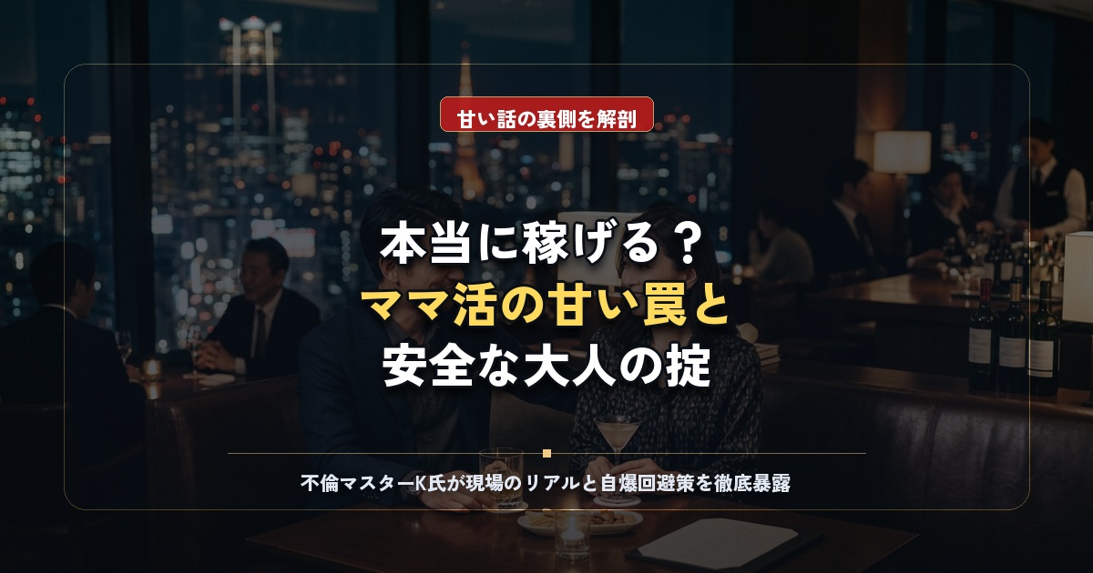 ママ活のやり方と実態！初心者が知るべきリスクと賢い大人の選択肢