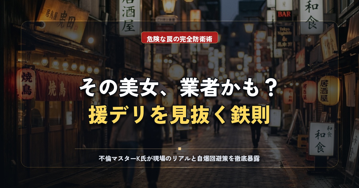 援デリの手口と素人を見分ける5つの鉄則｜危険な罠を回避する大人の防衛術