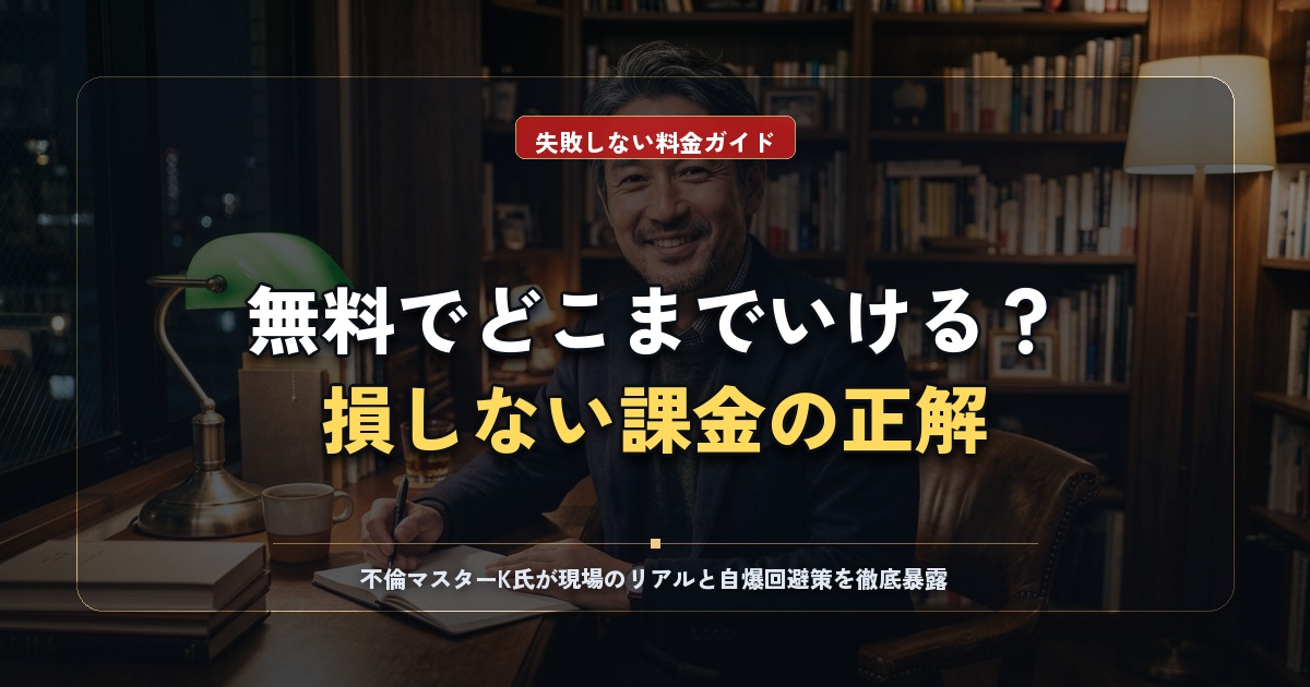 既婚者クラブの料金体系を徹底解剖！無料と有料の違いと賢い課金戦略