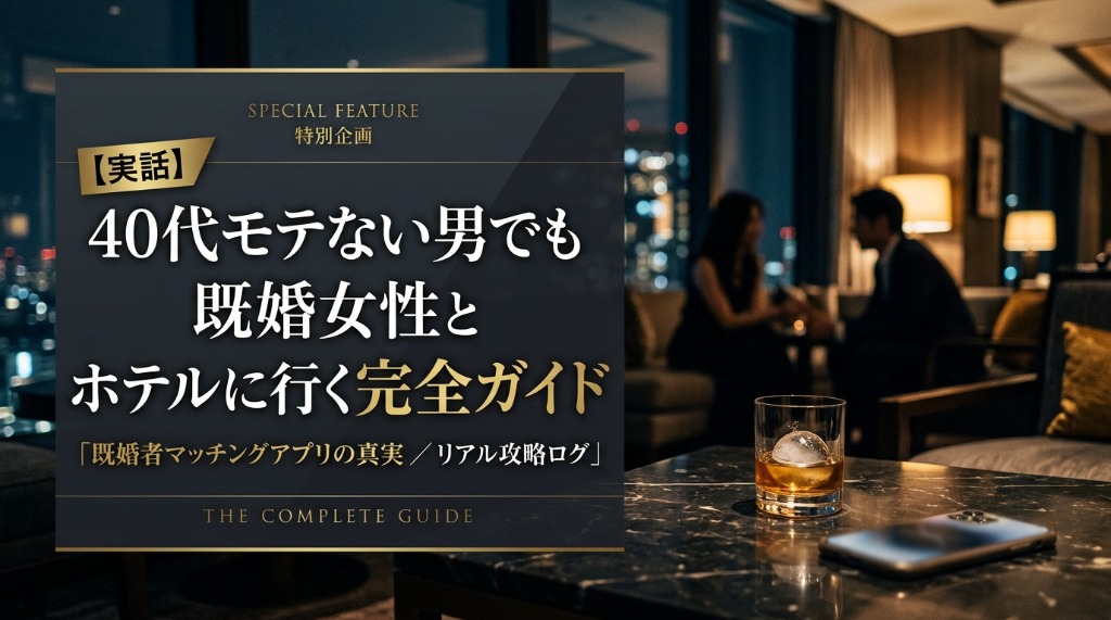 40代・非モテでも人妻とホテルに行けた全手順